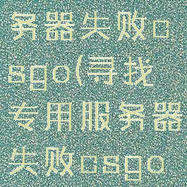 寻找专用服务器失败csgo(寻找专用服务器失败csgo网吧)