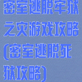 密室逃脱牢狱之灾游戏攻略(密室逃脱死狱攻略)