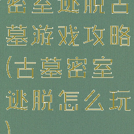 密室逃脱古墓游戏攻略(古墓密室逃脱怎么玩)
