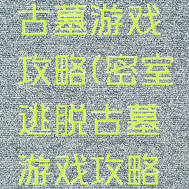 密室逃脱古墓游戏攻略(密室逃脱古墓游戏攻略大全)