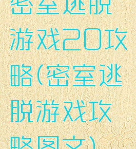 密室逃脱游戏20攻略(密室逃脱游戏攻略图文)