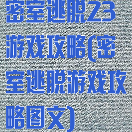 密室逃脱23游戏攻略(密室逃脱游戏攻略图文)