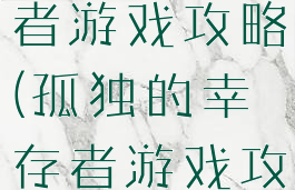 孤独的生存者游戏攻略(孤独的幸存者游戏攻略)