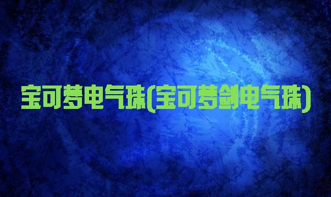 宝可梦电气珠(宝可梦剑电气珠)