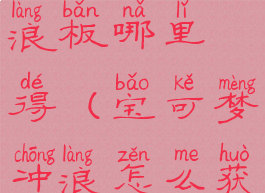 宝可梦冲浪板哪里得(宝可梦冲浪怎么获得)