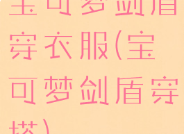 宝可梦剑盾穿衣服(宝可梦剑盾穿搭)