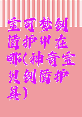 宝可梦剑盾护甲在哪(神奇宝贝剑盾护具)