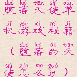 堕落天使单机游戏秘籍(堕落的天使怎么过)
