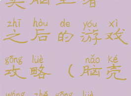 头脑王者之后的游戏攻略(脑壳王者攻略)