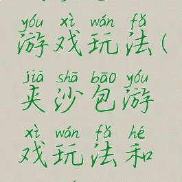 夹沙包的游戏玩法(夹沙包游戏玩法和规则)