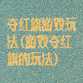 夺红旗游戏玩法(游戏夺红旗的玩法)