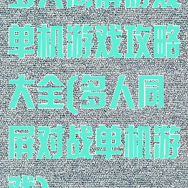 多人同屏游戏单机游戏攻略大全(多人同屏对战单机游戏)