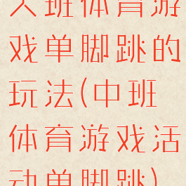 大班体育游戏单脚跳的玩法(中班体育游戏活动单脚跳)