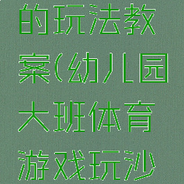 大班体育游戏沙包的玩法教案(幼儿园大班体育游戏玩沙包活动教案)