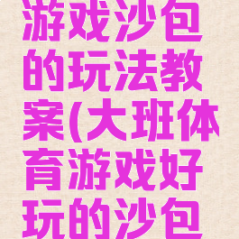 大班体育游戏沙包的玩法教案(大班体育游戏好玩的沙包教案)