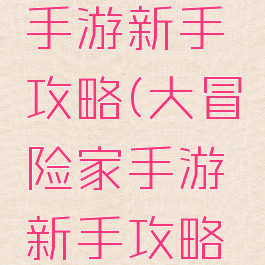 大冒险家手游新手攻略(大冒险家手游新手攻略图文)