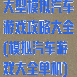 大型模拟汽车游戏攻略大全(模拟汽车游戏大全单机)