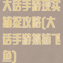 大话手游现实捕捉攻略(大话手游抓捕飞鱼)