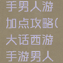大话西游手男人游加点攻略(大话西游手游男人怎么加点)