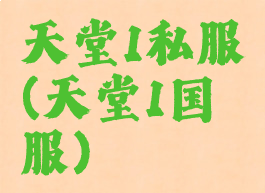 天堂1私服(天堂1国服)