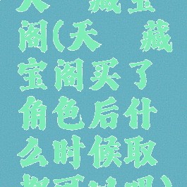 天谕藏宝阁(天谕藏宝阁买了角色后什么时候取都可以吗)