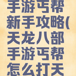 天龙八部手游丐帮新手攻略(天龙八部手游丐帮怎么打天龙)