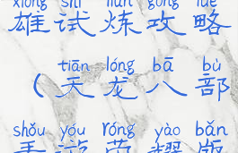 天龙八部手游天龙寺英雄试炼攻略(天龙八部手游荣耀版英雄试炼攻略)