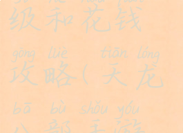 天龙八部手游新区升级和花钱攻略(天龙八部手游新区快速升级攻略)