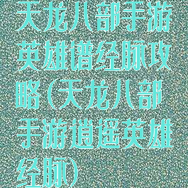 天龙八部手游英雄谱经脉攻略(天龙八部手游逍遥英雄经脉)