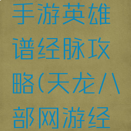 天龙八部手游英雄谱经脉攻略(天龙八部网游经脉攻略)