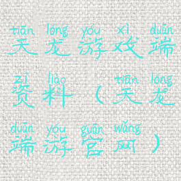 天龙游戏端资料(天龙端游官网)
