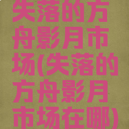失落的方舟影月市场(失落的方舟影月市场在哪)
