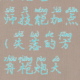 失落的方舟枪炮大师技能加点(失落的方舟枪炮大师技能加点261)