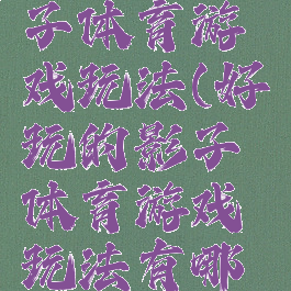 好玩的影子体育游戏玩法(好玩的影子体育游戏玩法有哪些)