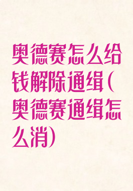 奥德赛怎么给钱解除通缉(奥德赛通缉怎么消)
