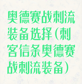 奥德赛战刺流装备选择(刺客信条奥德赛战刺流装备)