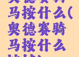 奥德赛骑马按什么(奥德赛骑马按什么按键)
