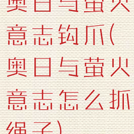 奥日与萤火意志钩爪(奥日与萤火意志怎么抓绳子)