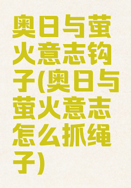 奥日与萤火意志钩子(奥日与萤火意志怎么抓绳子)