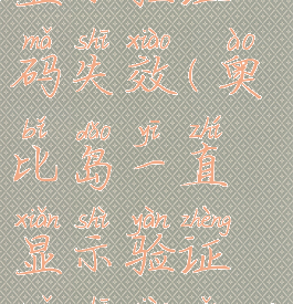 奥比岛一直显示验证码失效(奥比岛一直显示验证码失效怎么回事)