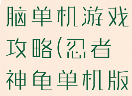 忍者神龟电脑单机游戏攻略(忍者神龟单机版攻略秘籍)