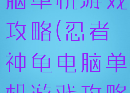 忍者神龟电脑单机游戏攻略(忍者神龟电脑单机游戏攻略视频)