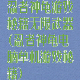 忍者神龟游戏秘籍无限武器(忍者神龟电脑单机游戏秘籍)
