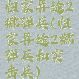 归家异途2掷弹兵(归家异途2掷弹兵和突击兵)