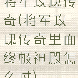 将军玫瑰传奇(将军玫瑰传奇里面终极神殿怎么过)