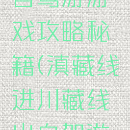 川滇藏线自驾游游戏攻略秘籍(滇藏线进川藏线出自驾游攻略)