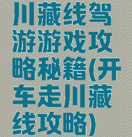 川藏线驾游游戏攻略秘籍(开车走川藏线攻略)