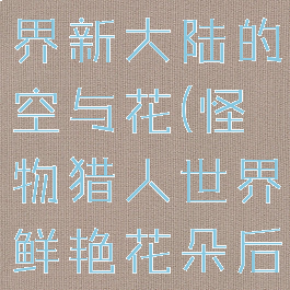 怪物猎人世界新大陆的空与花(怪物猎人世界鲜艳花朵后面是什么)