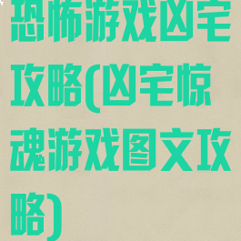 恐怖游戏凶宅攻略(凶宅惊魂游戏图文攻略)