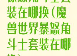 惊恶角斗士套装在哪换(魔兽世界暴怒角斗士套装在哪换)